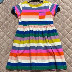 Mini Boden Multicolor Striped Kids Dress